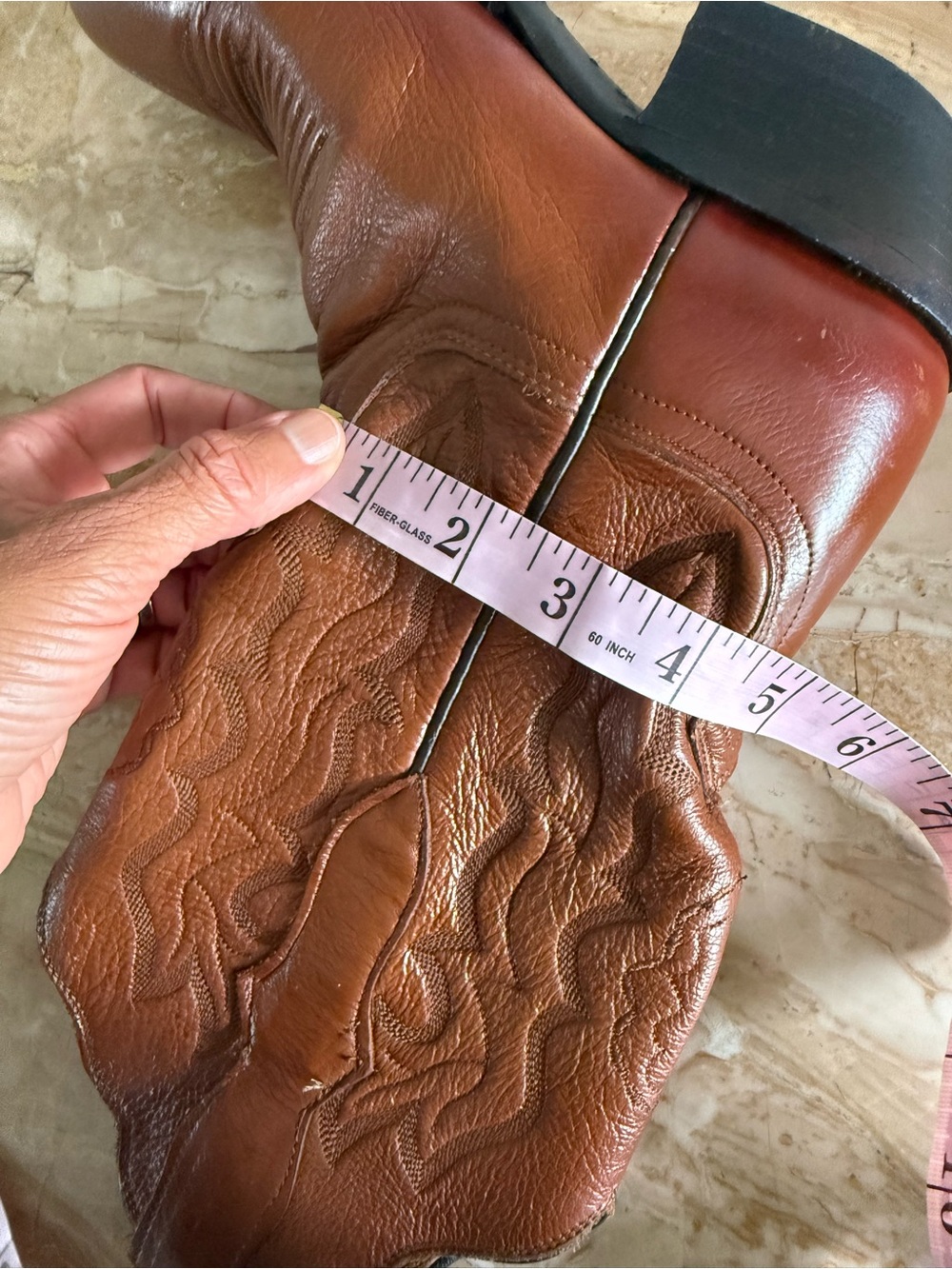 Vintage LUCCHESE 2000 Leather Western Cowboy Boots - Picture 14 of 16